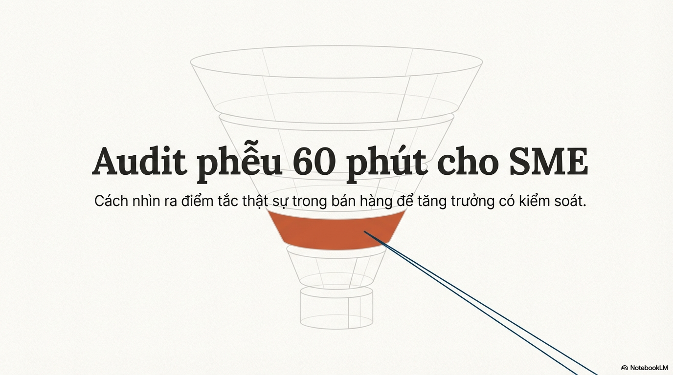 Audit phễu cho SME: Nhìn ra điểm tắc "real" trong bán hàng